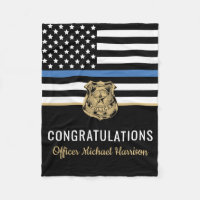 Félicitations à la Police Blue Line Flag