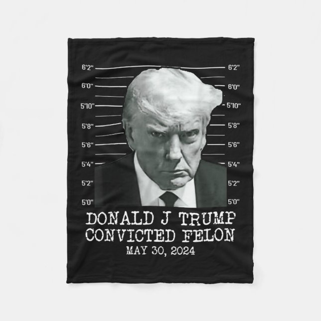 Couverture Polaire Felon Donald Trump Coupable De Le Verrouiller Dans (Devant)