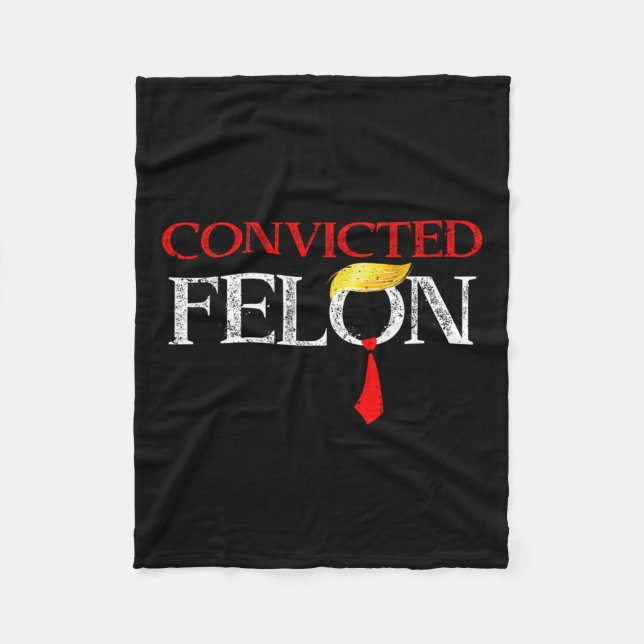 Couverture Polaire Felon Donald Trump Coupable De Le Verrouiller Dans (Devant)