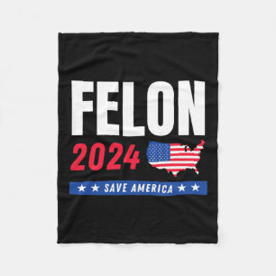Couverture Polaire Felon Trump 2024 : Sauvez l'Amérique jour des élec