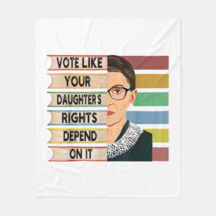 Couverture Polaire Féministe Ruth Bader Ginsburg RBG Citation Fille A