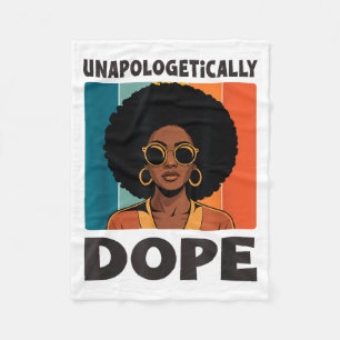 Couverture Polaire Femme Afro Fierté de la Mélanine Sans excuses 