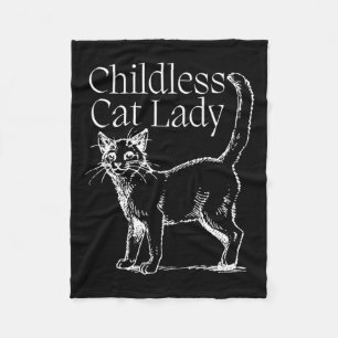 Couverture Polaire Femme au chat sans enfant