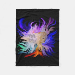 Couverture Polaire Femme avec cheval
