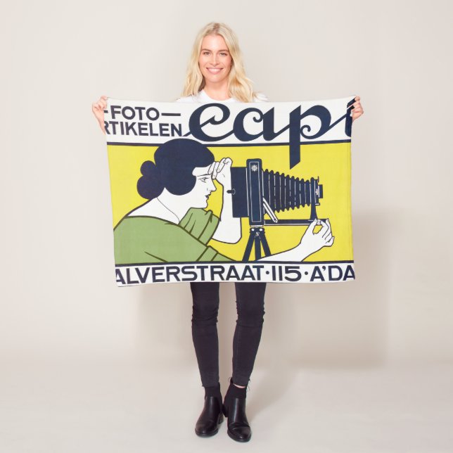 Couverture Polaire Femme caméra, photographe, Van Caspel (En situation)