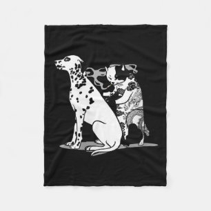 Couverture Polaire Femme Chat Et Chien Tatouage Drôle Amateurs De Tat