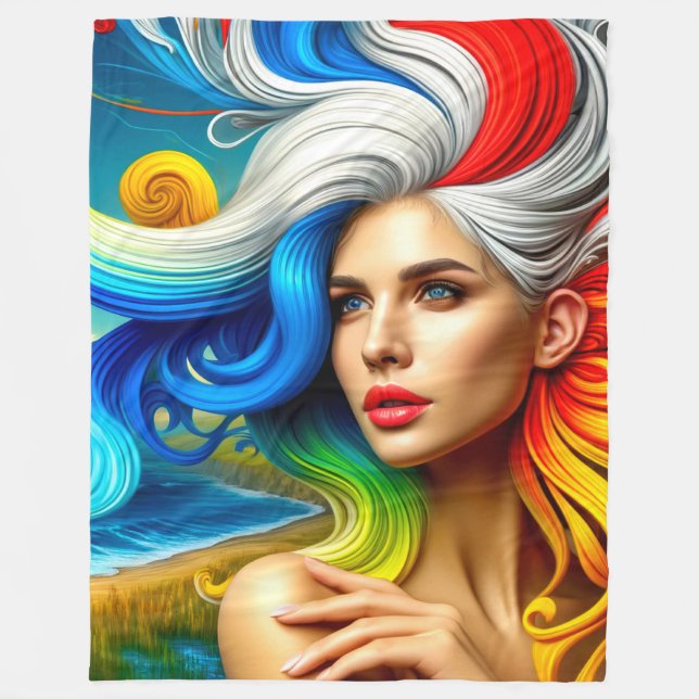 Couverture Polaire Femme d'art (Devant)