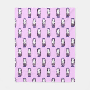 Couverture Polaire Femme "Éffrayant Babe" Halloween Ghost Retro Purpl