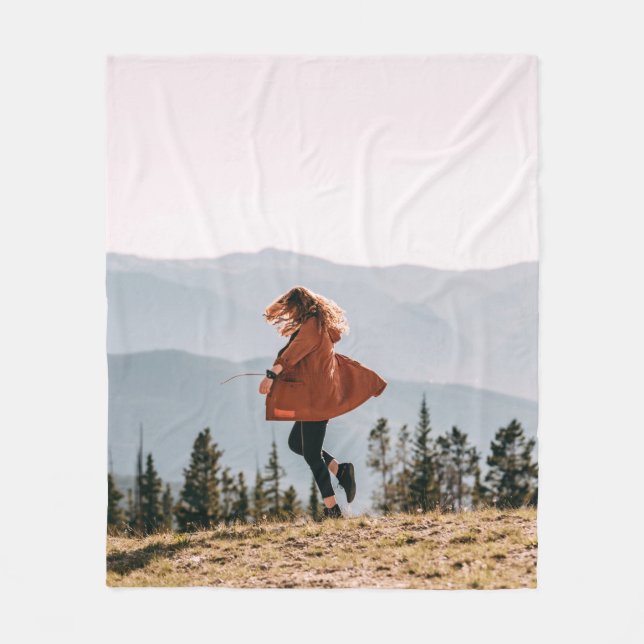 Couverture Polaire Femme en manteau marron (Devant)