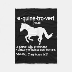 Couverture Polaire Femme Equinetrovert Définition Cheval Equin Lady