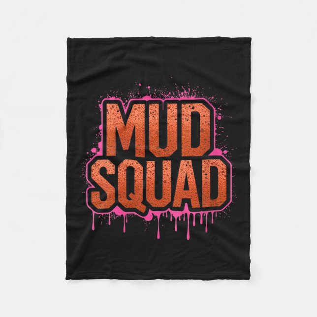 Couverture Polaire Femme Femme Muddy Mud Run Squad Mudding Courir (Devant)