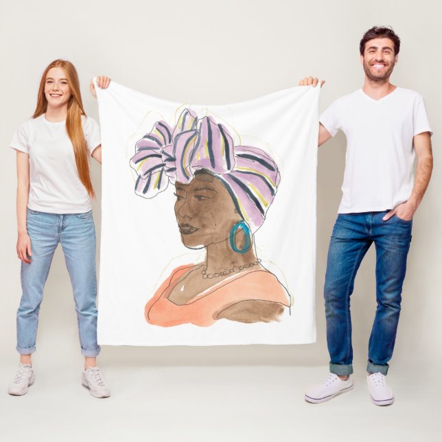 Couverture Polaire Femme forte et belle (En situation)