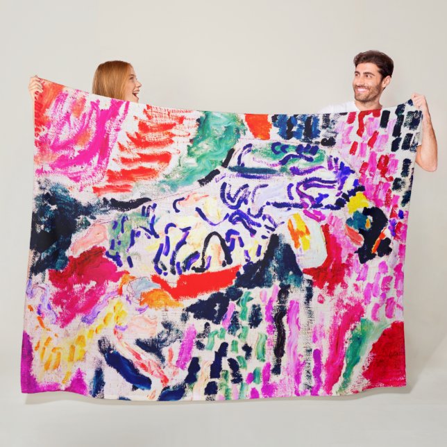 Couverture Polaire Femme japonaise au bord de l'eau, Matisse (En situation)