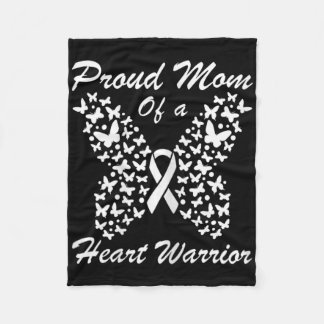 Couverture Polaire Femmes Fier Maman D'Un Coeur Guerrier Maladie Card