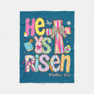 Couverture Polaire Femmes Filles Jésus Ressuscité Chrétien Heureux