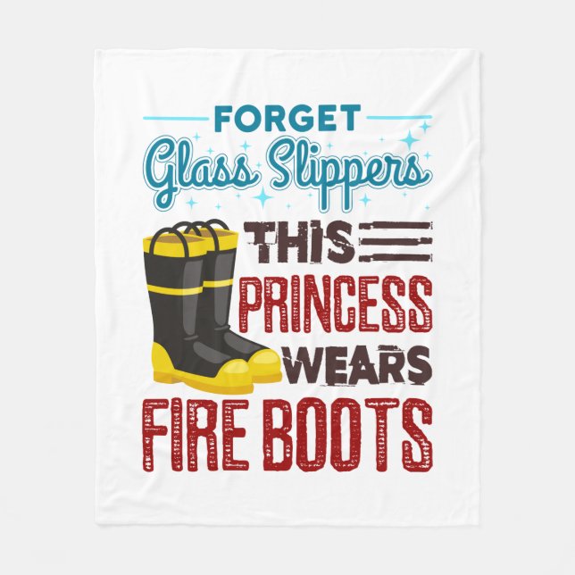 Couverture Polaire Femmes Pompiers Cette Princesse Porte Des Bottes D (Devant)