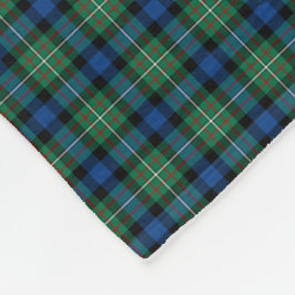 Couverture Polaire Ferguson Clan bleu, vert et rouge Tartan