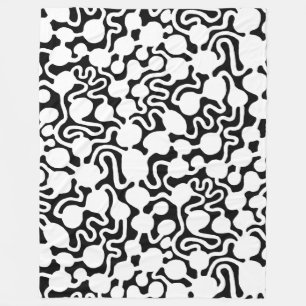 Couverture Polaire Ferme de fourmi permanente V2 - Blanc sur noir