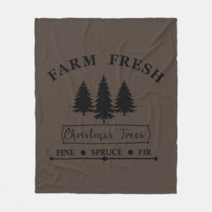 Couverture Polaire Ferme des arbres de Noël frais