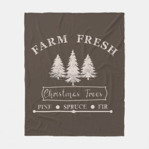 Couverture Polaire Ferme des arbres de Noël frais