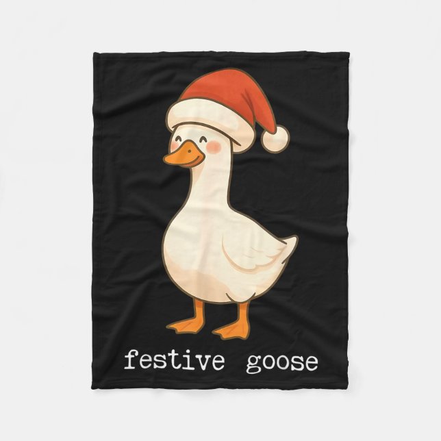 Couverture Polaire Festive And Mpy Goose Santa Hat Xmas Light Matchin (Devant)