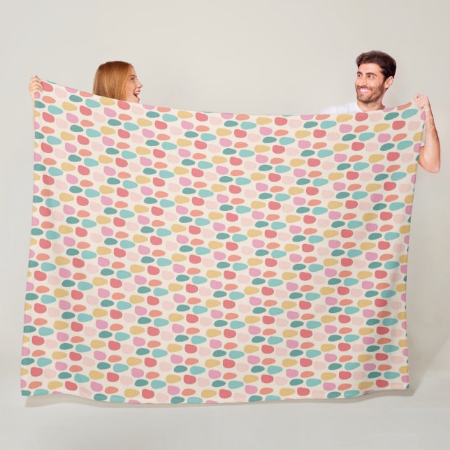 Couverture Polaire Festive Pastel Drops Motif (En situation)