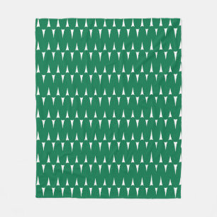 Couverture Polaire Festive Retro Vert clair lignes Vavy Noël
