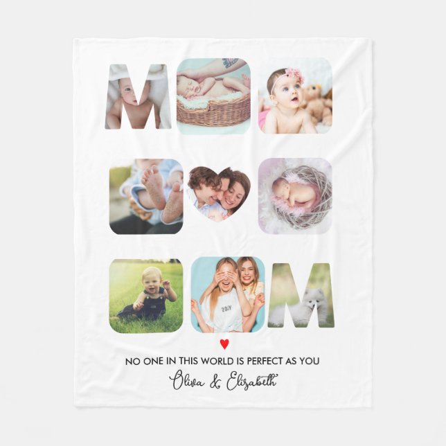 Couverture Polaire Fête des mères Cadeau Maman Anniversaire Famille P (Devant)