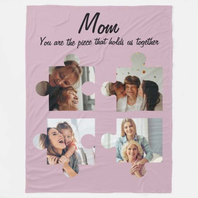 Couverture Polaire Fête des mères Cadeau personnalisé pour maman - 4  (Devant)