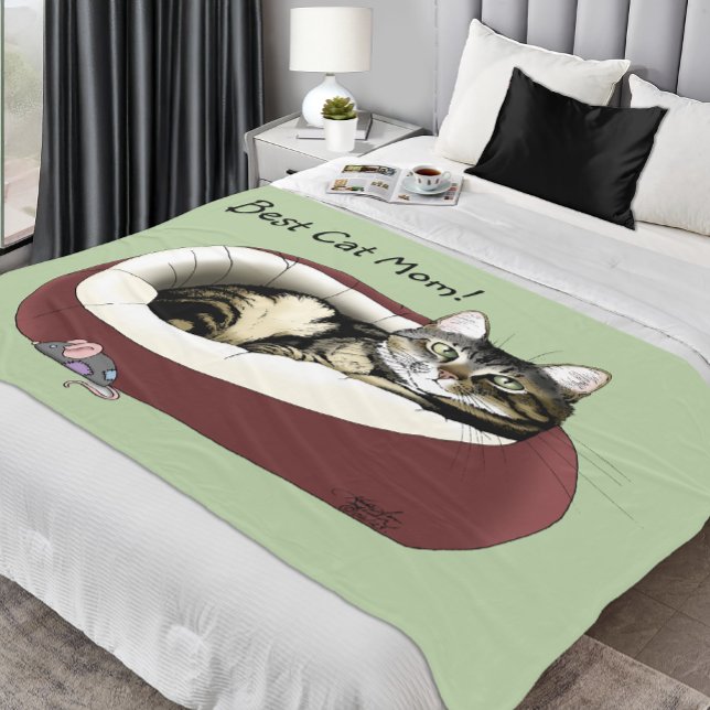 Couverture Polaire Fête des mères de chat (Créateur téléchargé)