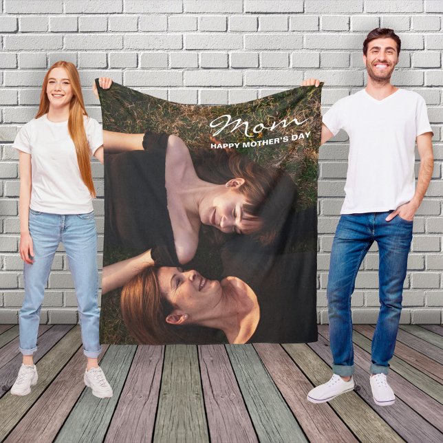 Couverture Polaire Fête des mères Mon meilleur ami Photo personnalisé (Créateur téléchargé)