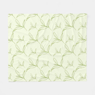 Couverture Polaire Feuille de thé naturel vert Motif sans joint