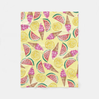 Couverture Polaire Feuille orange