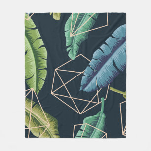 Couverture Polaire Feuilles Abstraits : Ligne Polygonale Sans Couche.