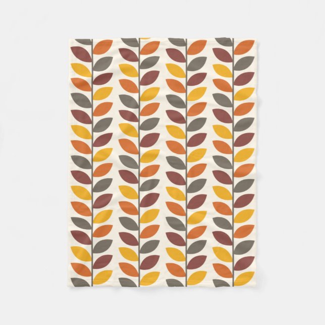Couverture Polaire Feuilles d'automne (Devant)