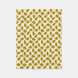 Couverture Polaire Feuilles d'automne réglable Motif feuille jaune