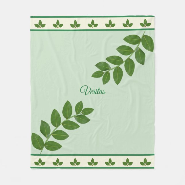 Couverture Polaire Feuilles modernes de Green Bay (Devant)