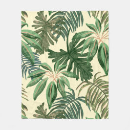 Couverture Polaire Feuilles vertes