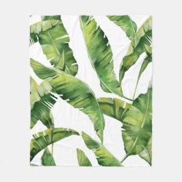Couverture Polaire Feuilles vertes