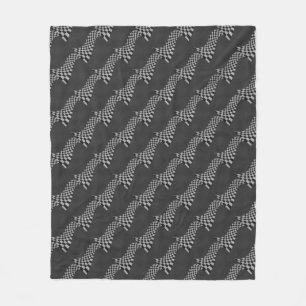 Couverture Polaire Fibre de carbone comme course Drapeau Wave Print