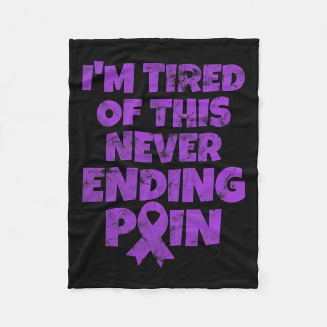 Couverture Polaire Fibromyalgie Guerrier Je suis fatigué de ne jamais (Devant)