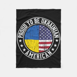 Couverture Polaire Fier d'être Ukrainien Couleurs du drapeau américai