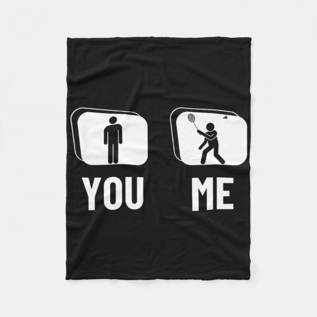 Couverture Polaire Fier Joueur de Badminton Hommes Navette Funny Badm (Devant)