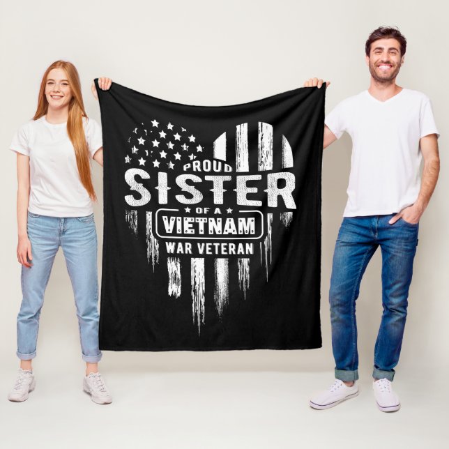 Couverture Polaire Fier Soeur Vietnam Vet Frère Anciens Combattants J (En situation)