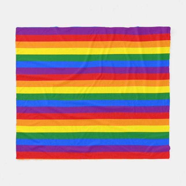 Couverture Polaire Fierté arc-en-ciel (Devant (Horizontal))