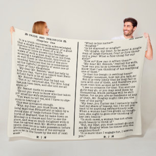 Couverture Polaire Fierté de Jane Austen et citation B de littératu