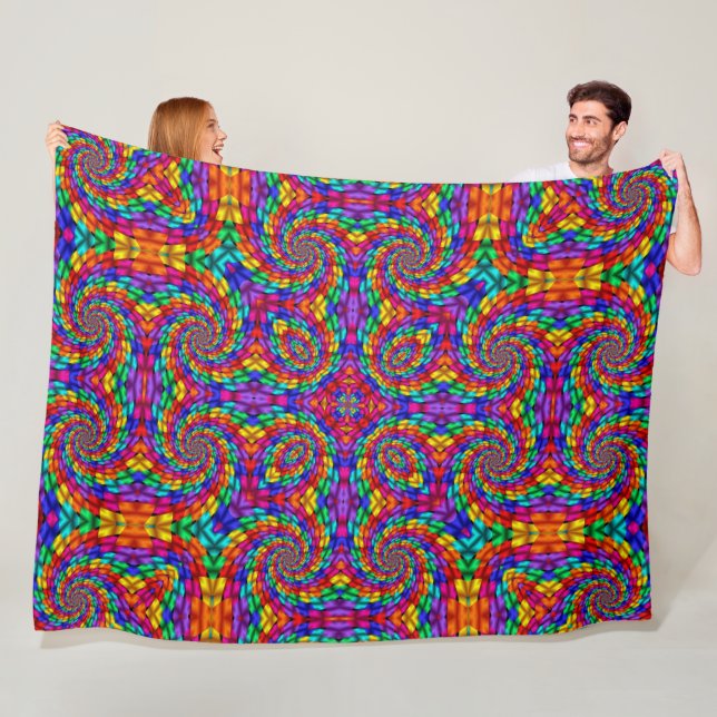 Couverture Polaire Fiesta du dragon maya (En situation)