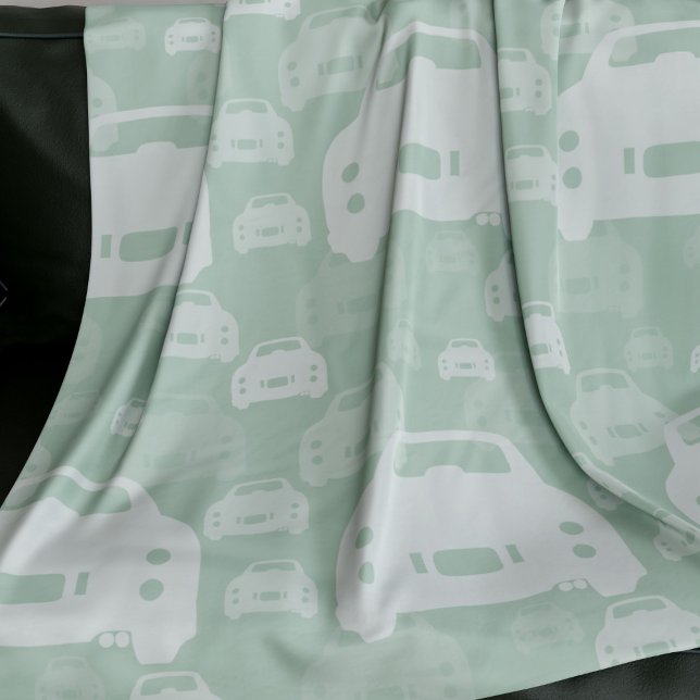 Couverture Polaire Figarations Emerald Green Figaro Motif automobile (Fun green figgy blanket for your car. You can easily change the background colour)