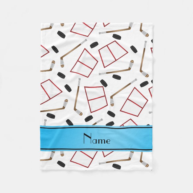 Couverture Polaire Filets blancs nommés faits sur commande de galets (Devant)