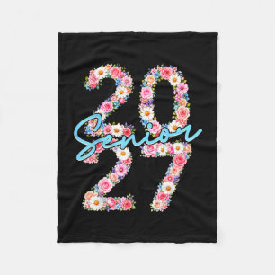 Couverture Polaire Fille aînée 2027 promotion 2027 florale fleur